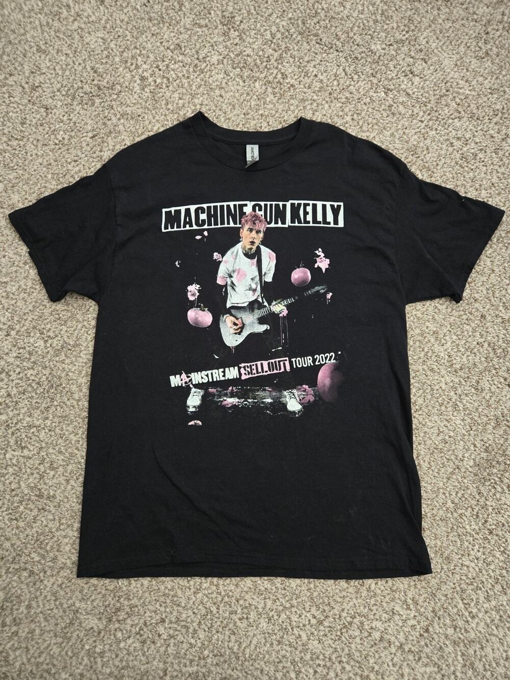MACHINE GUN KELLY Men's L MGK Mainstream Sellout Black & Pink 2 Sided T-Shirt